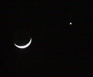 Moon and Venus after dark: 8 pm CST