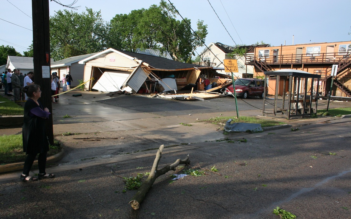 Collapsed Garage - 1100 block Green Bay St.
