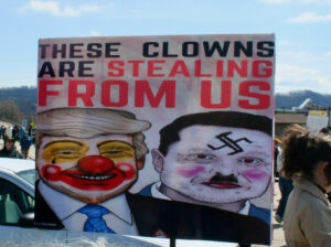 "These clowns are stealing from us" over